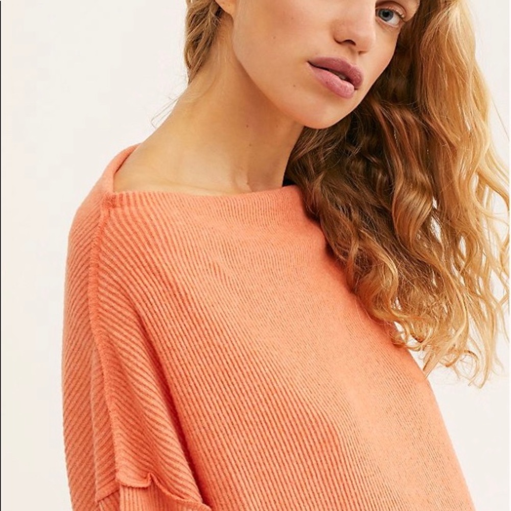 [ FREE PEOPLE ]  Cayenne  Main Squeeze Hacci Top - Picture 3 of 5